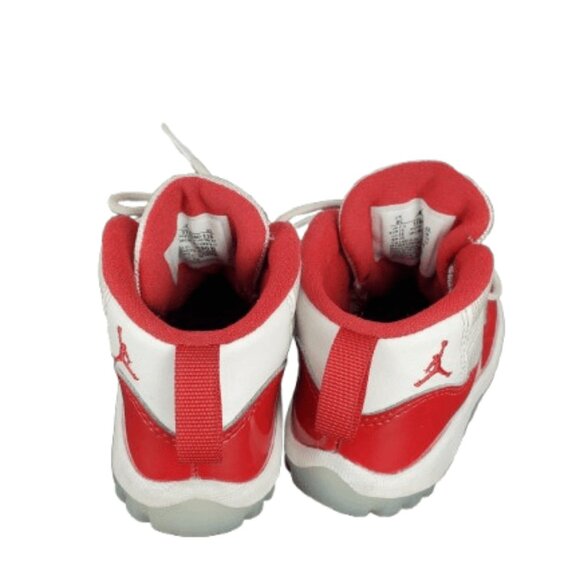Jordan 11 retro (TD) kids unisex red and white sneakers size 8c - Picture 3 of 5